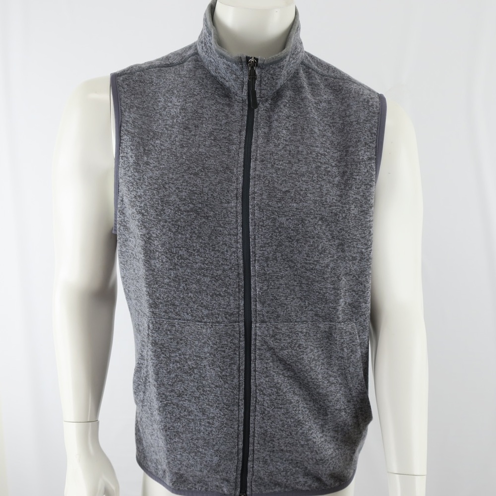 Robert Graham Full Zip Sweater Vest Mens Medium Gray Klose $148